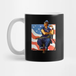 Rosie the Riveter WW2 Poster Retro Mug